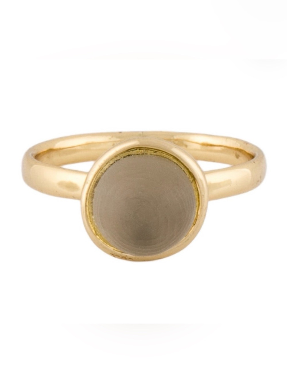 Alexis Bittar Gold Lucite Ring Size 6